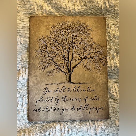 Other - Inspirational Tree Wall Art Canvas - Brown